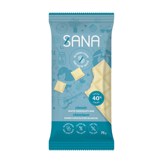 Sana Sweet Life    Sana Bar    Flavour: White Chocolaty Classic 
Container Size: 75 g    Pack of 10