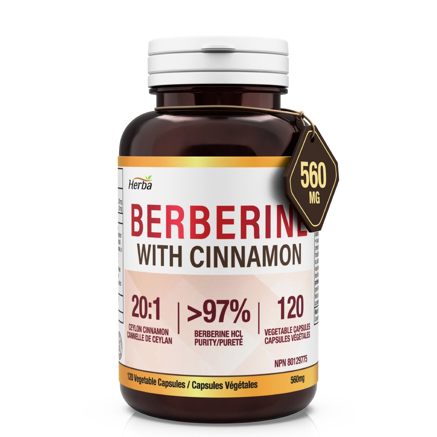 Herba  Berberine with Cinnamon 560mg - 120 Capsules