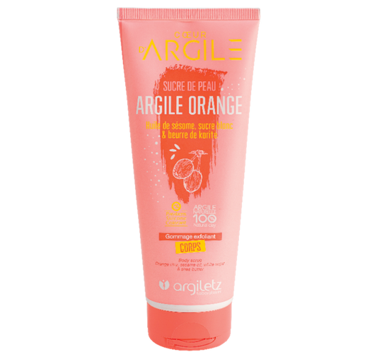 Argiletz - Exfoliating Body Scrub - ORANGE Clay - 200 ml