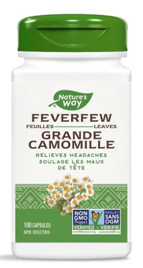 Nature's Way - Feverfew Leaves - 100 Veg Caps