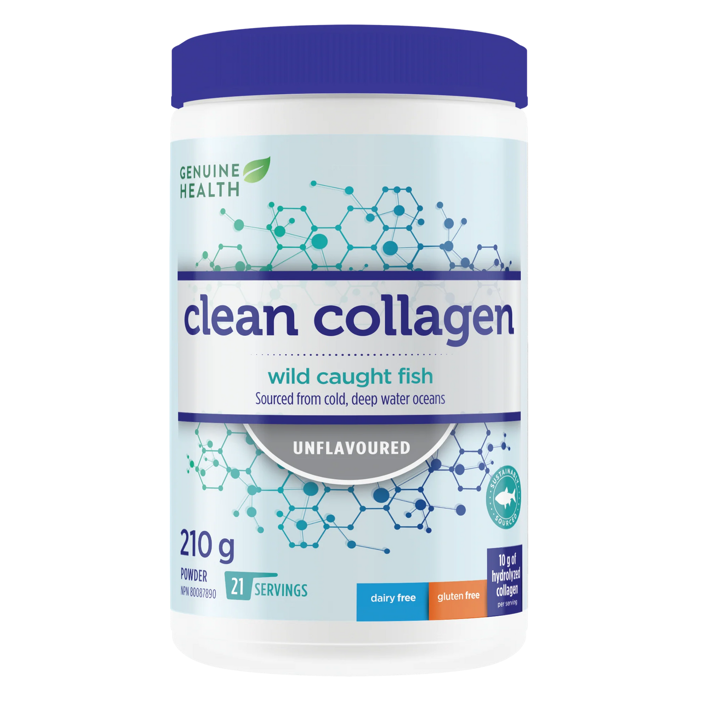 Genuin Health   clean collagen marine unflavoured, 21 servings