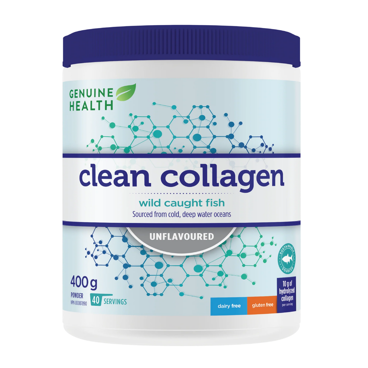 Genuin Health   clean collagen marine unflavoured, 40 servings