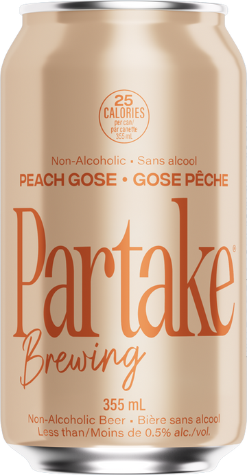 Partake Brewing - Peach Gose Craft Non Alcoholic Beer 4pk - 4pk