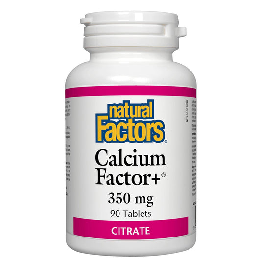 Natural Factors   Calcium Factor+® Citrate 350 mg   90 tabstabs