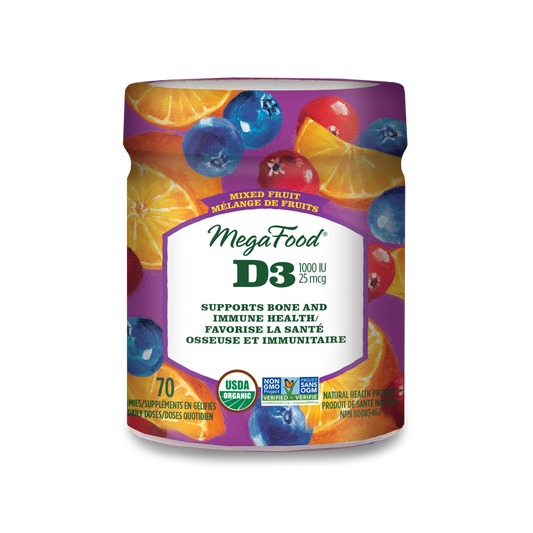 MegaFood_Vitamin D3 Wellness (1000 IU) Mixed Fruit Gummies_70 ct