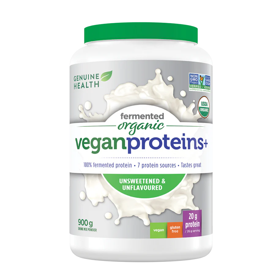 Genuin Health   fermented organic vegan proteins+ unflavoured & unsweetened 35 servings