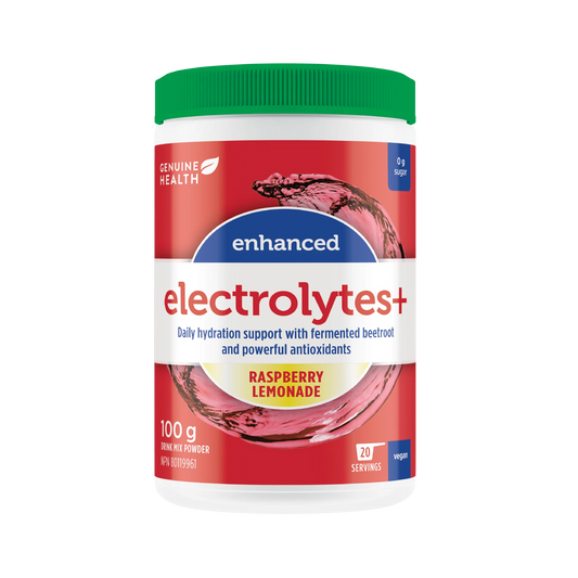 Genuin Health   enhanced electrolytes+ raspberry lemonade, 20 servings