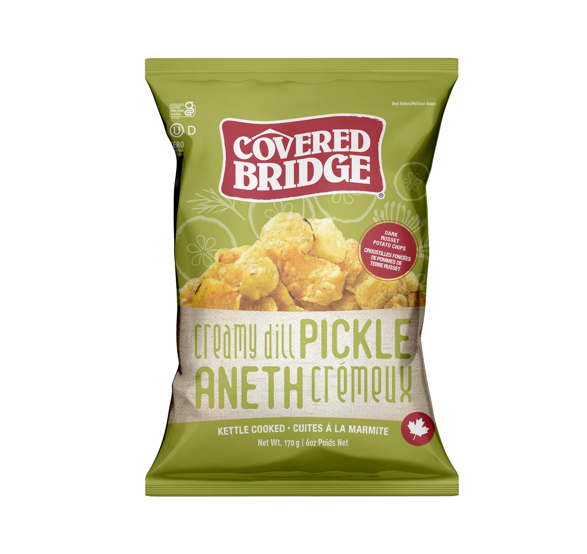 Covered Bridge Potato Chips - Creamy Dill Pickle - 12 x 170g