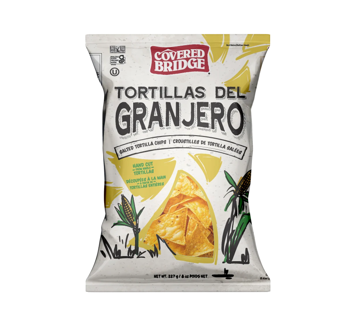 Covered Bridge Potato Chips - Salted Tortilla Chips Tortillas - 12 x 227g