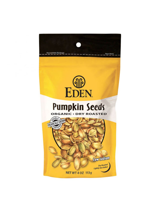 Eden Foods   Organic & Natural Snacks   Dry Roasted & Salted Pumpkin Seeds113G