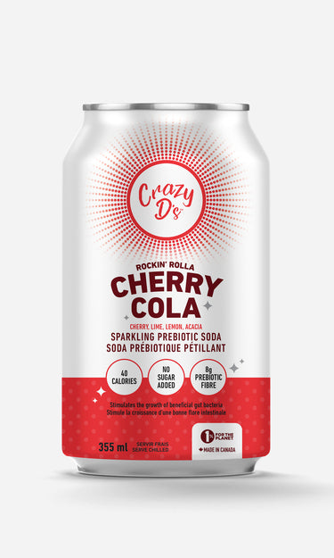 Crazy D's Prebiotic Soda Cherry Cola 355 mL