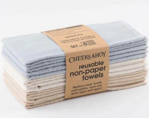 Cheeks Ahoy   Reusable Non-Paper Towels/Suave/8pk