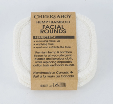 Cheeks Ahoy   Beauty Cloth/Hemp + Bamboo/1pk