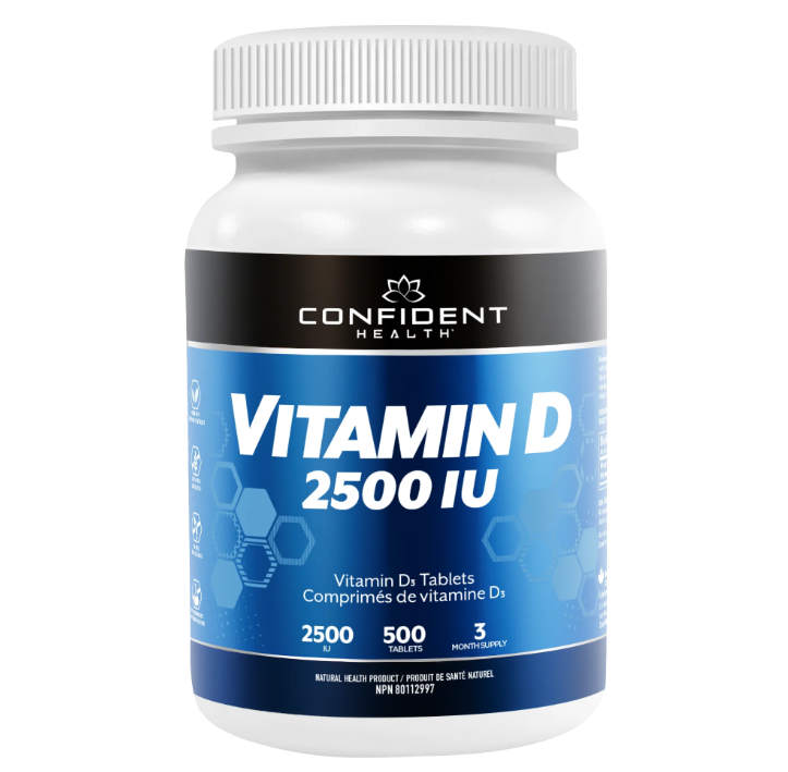 CONFIDENT health - Vitamin D 2,500 IU - 500tabs