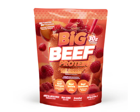 CONFIDENT SPORTS - Big Beef Protein - 907g - Peach Raspberry