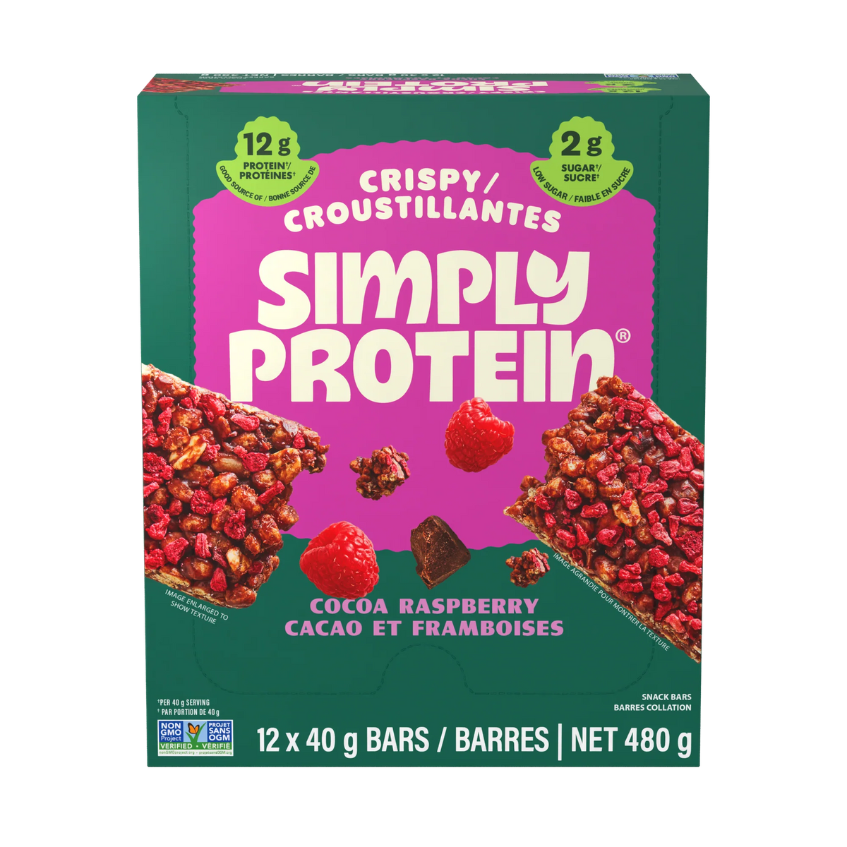 SimplyProtein - Cocoa Raspberry - 12 x 40g
