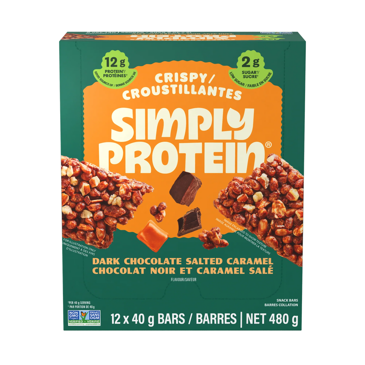 SimplyProtein - Dark Chocolate Salted Caramel - 12 x 40g