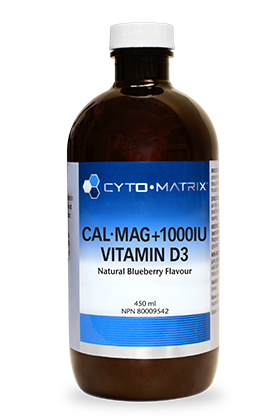 Cyto-Matrix Cal-Mag + 1000IU Vitamin D3 - Liquid - Blueberry 450 ml