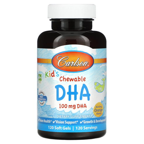 CARLSON-DHA/ADH ORANGE CHEWABLE FOR KIDS 120SGel