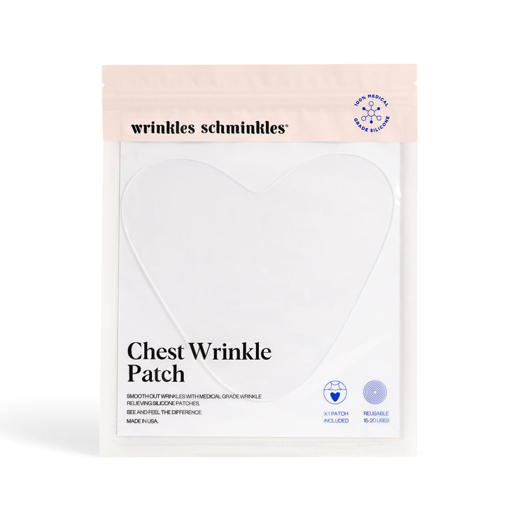 WRINKLES SCHMINKLES - 100% MEDICAL GRADE CLEAR SILICONE PATCHES - CHEST Patch - Reusable (1 per pack)
