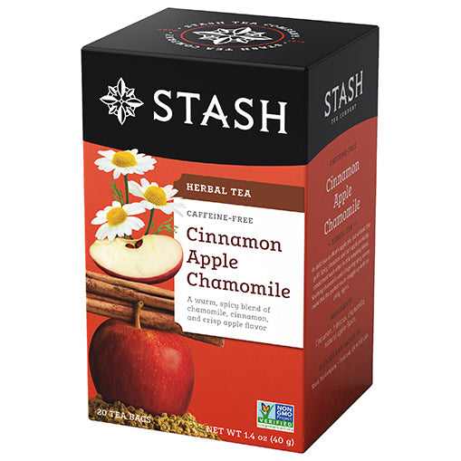 STASH TEA    Premium Caffeine Free Herbal Teas    STASH TEA    Premium Caffeine Free Herbal Teas    Cinnamon Apple Cham Tea 20bg