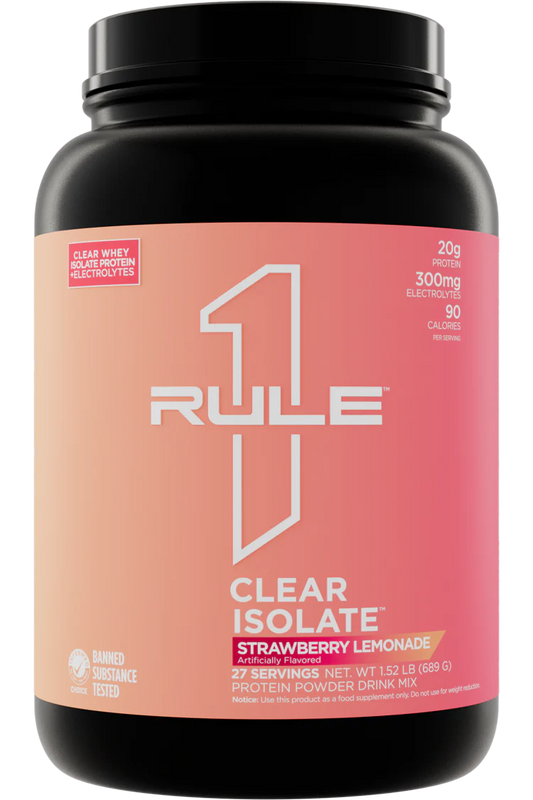 RULE 1 - R1 CLEAR WHEY ISOLATE - STRAWBERRY LEMONADE - 1.52lbs