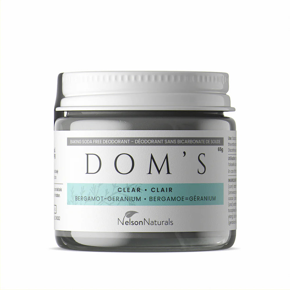 DOMS NATURALS   Clear - Baking Soda Free Deodorant   65g