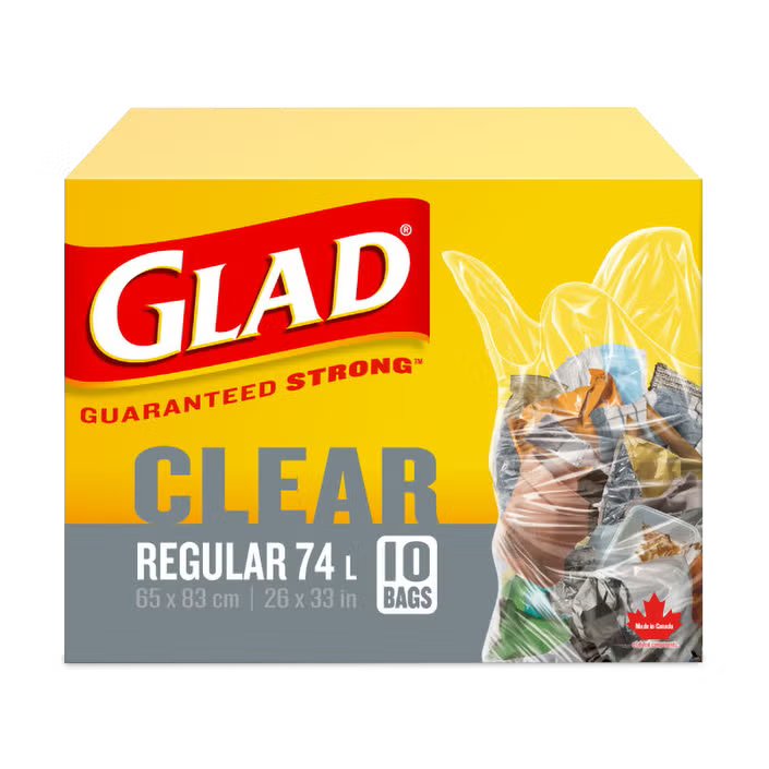 GLAD BAGS RG CLEAR 10 pack of 16
