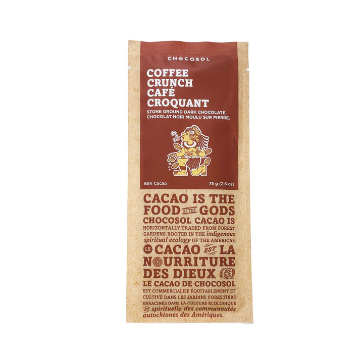 CHOCOSOL -   Dark Chocolate, 65% Cacao, Coffee Crunch    75g