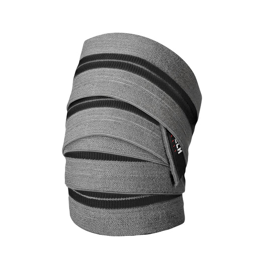 LIFT TECH FITNESS   COMP KNEE WRAPS "78"   BLACK / GRAY