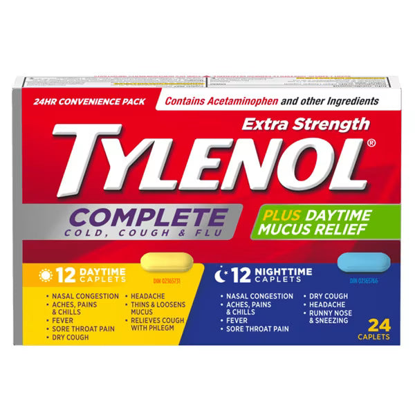 TYLENOL COMPLETE COUGH/COLD/FLU 24 TABLET