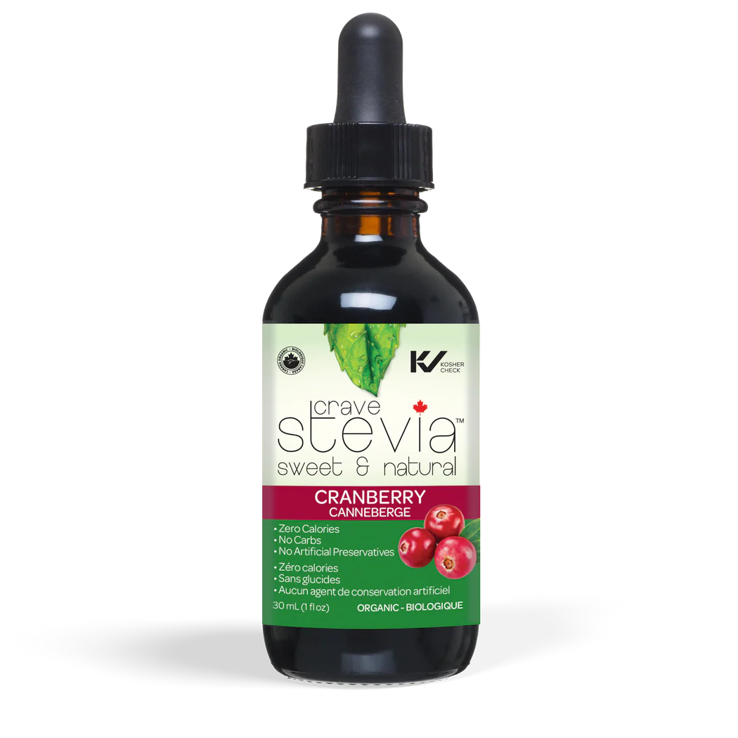 CRAVE STEVIA   Cranberry Liquid Stevia 30ml