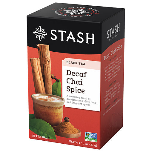 STASH TEA    Premium Decaffeinated Tea Blends    STASH TEA    Premium Decaffeinated Tea Blends    Decaf Chai Spice Tea 18bg