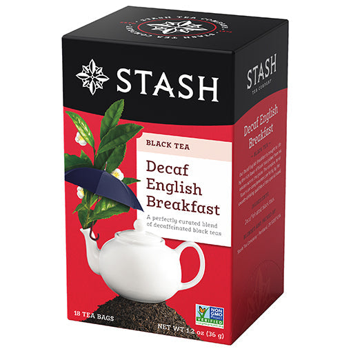 STASH TEA    Premium Decaffeinated Tea Blends    STASH TEA    Premium Decaffeinated Tea Blends    Decaf English Breakfast 18bg