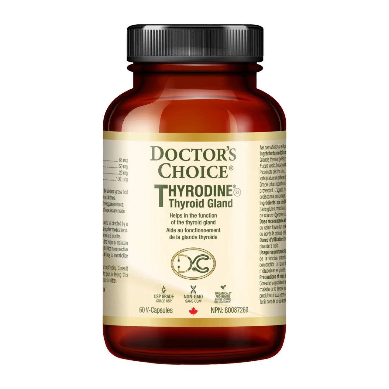 DR. CHOICE   THYRODINE® Thyroid Gland 65mg - 60 vcaps