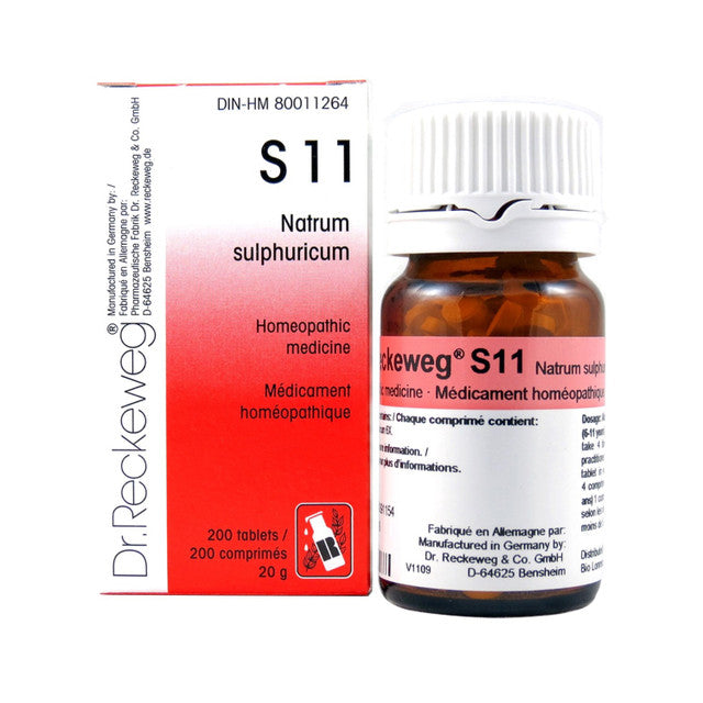 Dr. Reckeweg - S11 - Natrum sulph 12X  - 200 tablets/comprimés - 20 g