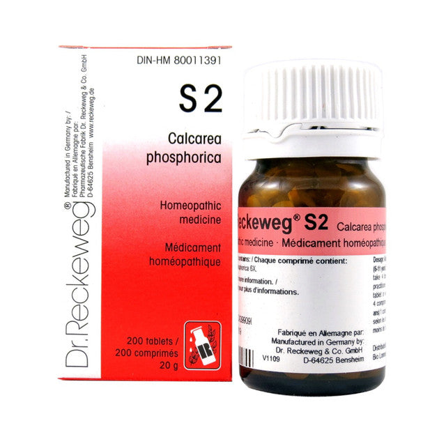 Dr. Reckeweg - S2 - Calcarea phos  12X - 200 tablets/comprimés - 20 g