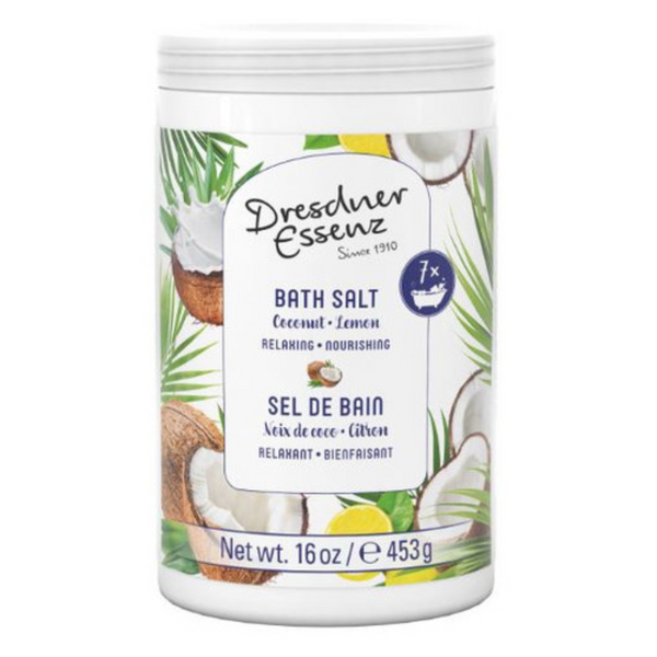 DRESDNER ESSENZ   BATH SALT, COCONUT/LEMON, RELAXING 453g
