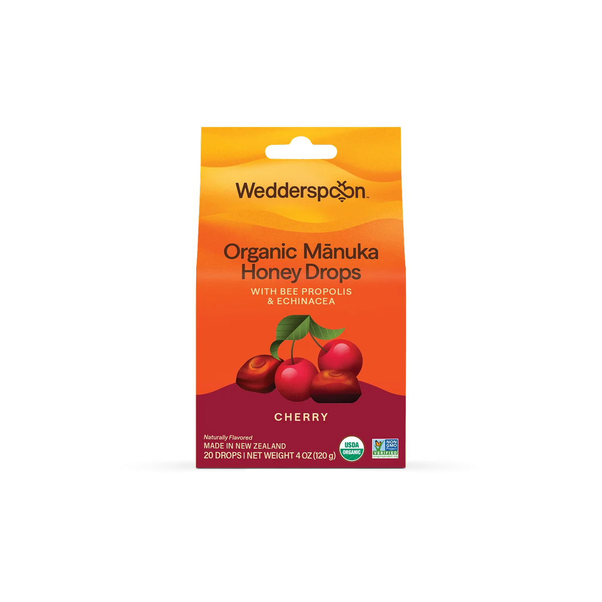 Wedderspoon - Org Manuka Honey Drops Cherry - 120g