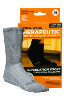 Incrediwear Circulation Socks Crew Colour: Gray 
Clothing Size: Large