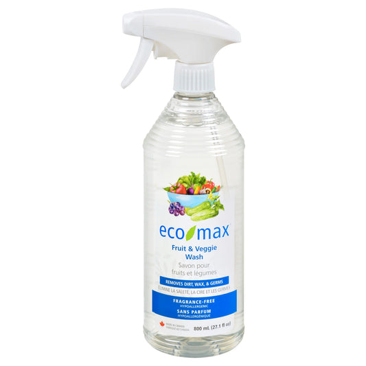 Eco-Max      Fragrance-Free Fruit & Veggie Wash 800ML