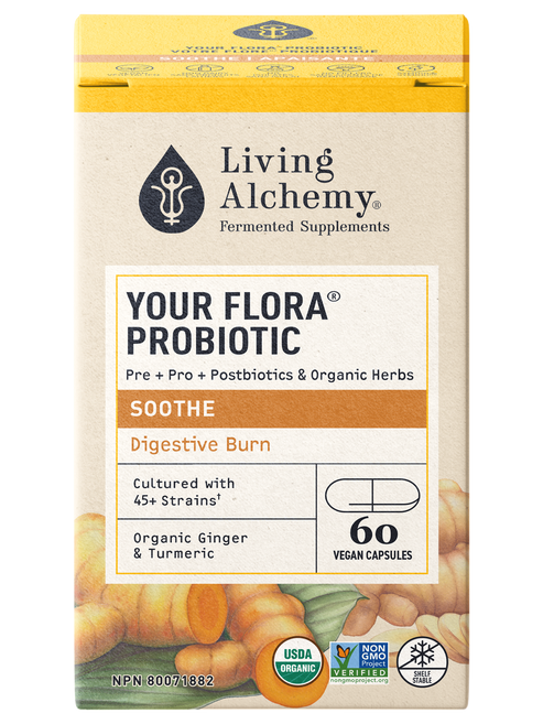 Living Alchemy Your Flora Probiotics SOOTHE: Digestive Fire 60caps