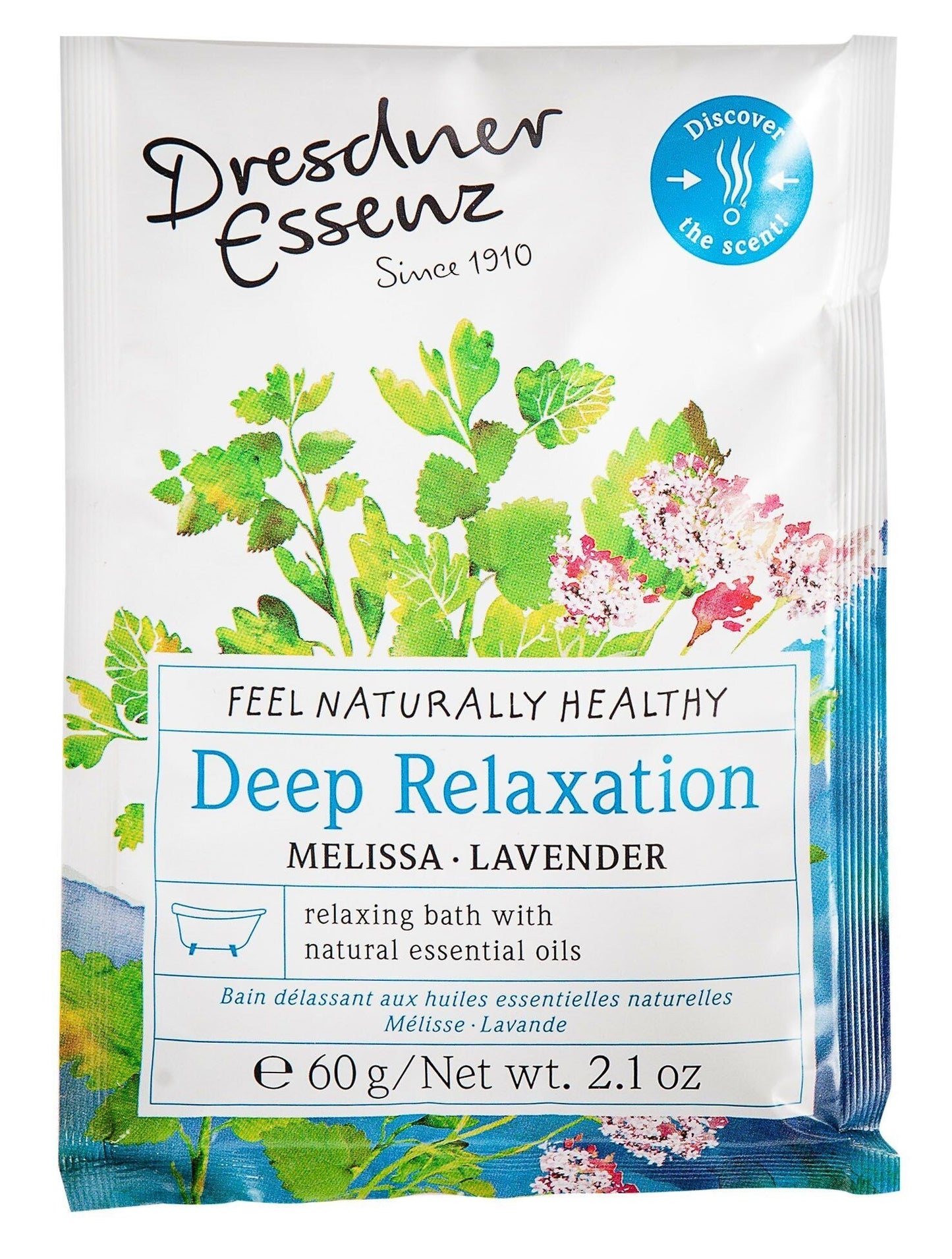 DRESDNER ESSENZ   BATH POWDER, DEEP RELAXATION, MELISSA/LAVENDER 60g