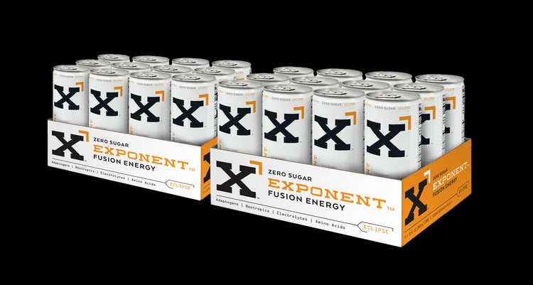 Exponent Energy    Exponent Energy Drink    Flavour: Eclipse 
Container Size: 355 mL    Case of 24 (6 packs of 4)
