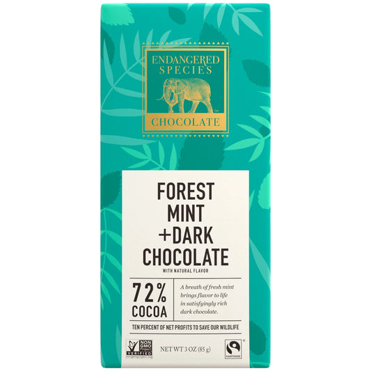 Endangered Species   All-Natural Chocolate Bars   Rain Forest - Dark & Mint85G