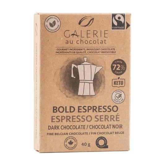 GALERIE AU CHOCOLATE -  Bold Espresso Mini   Dark Chocolate    40g