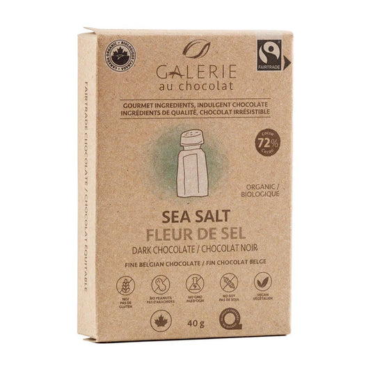 GALERIE AU CHOCOLATE -  Sea Salt Mini  Dark Chocolate     40g