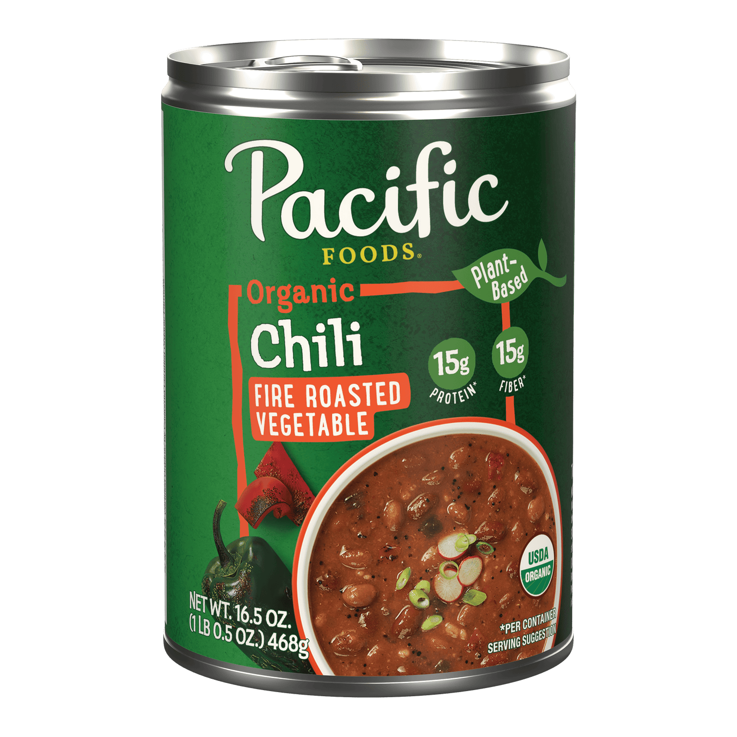 PACIFIC PLANT   -  Organic Plant-Based Chili Fire-Roasted Vegetable    468g