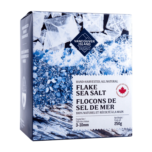 VANCOUVER ISLAND  -      Hand Harvested, All Natural Flake Sea Salt     250g