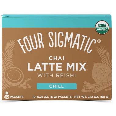 FOUR SIGMATIC   Chai Latte Mix - CALM with Turkey Tail and Reishi   10 x 6 g sachets